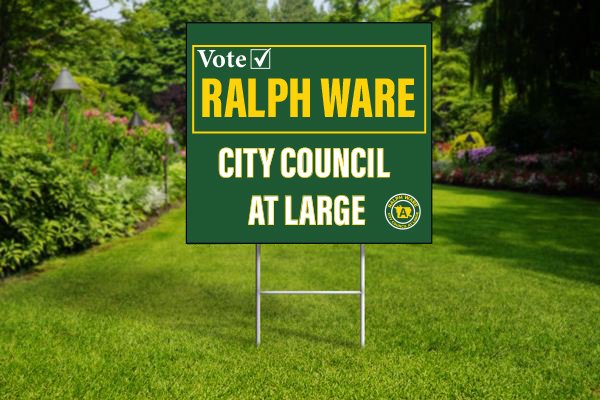 Yard-Sign Yard Sign "Vote Ralph Ware City Council At Large"